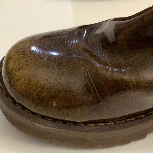 Green Life Ankle Rain Brown Abstract Boots 36 - Picture 6 of 7